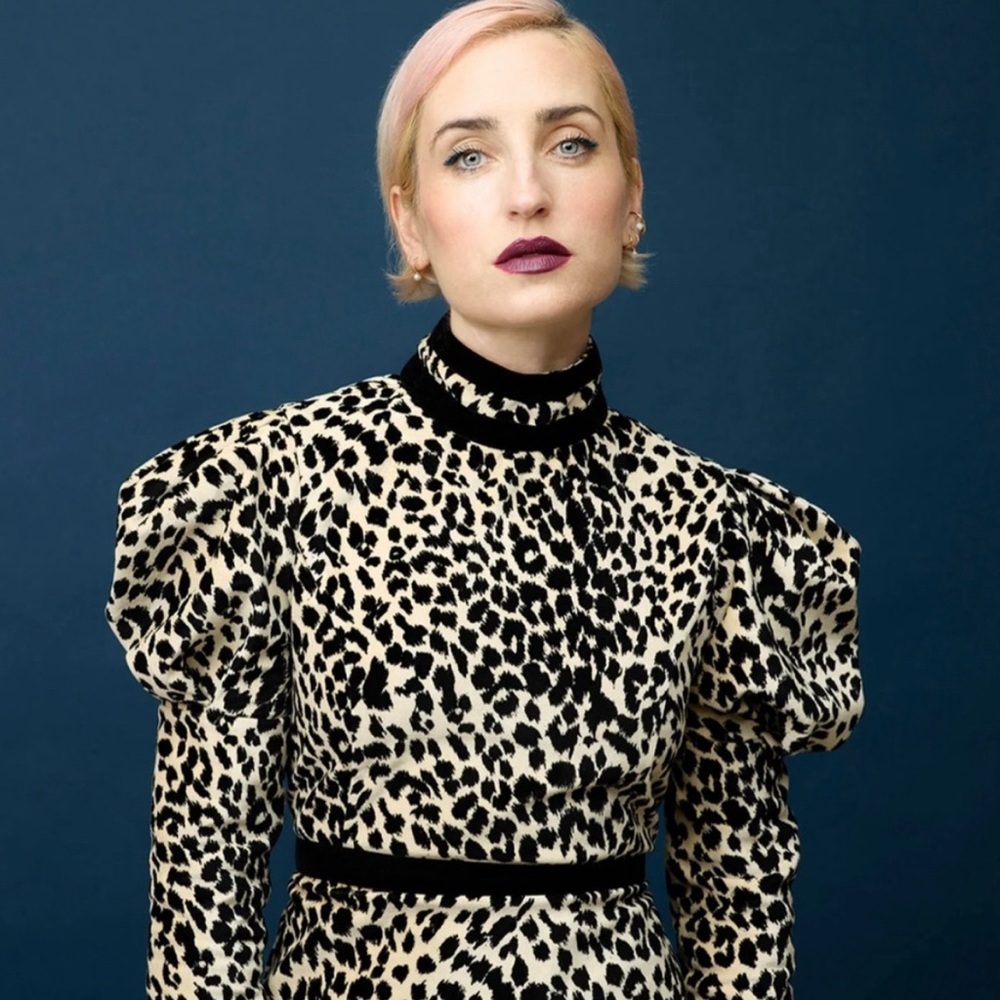 Batsheva Mini Tate Dress in Leopard Velvet